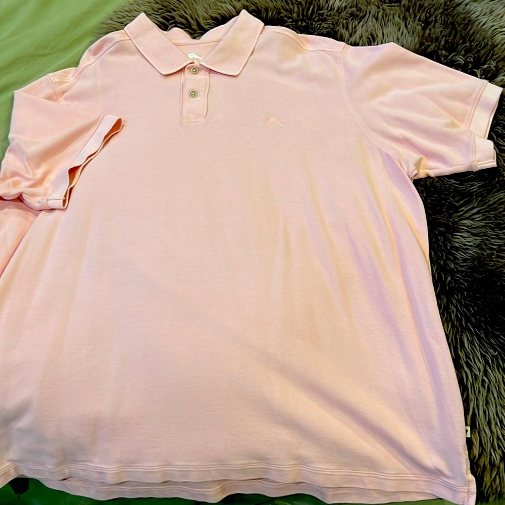Pink Tommy Bahama short sleeve polo